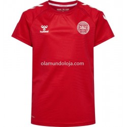 Camisola Dinamarca Mulher Equipamento Primeiro 2022 Manga Corta